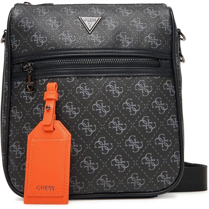GUESS schoudertas Milano Crossbody Bag 2 Dark Black donkergrijs