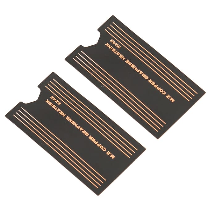 2 Stuks 2242 SSD Thermische Pad 0,15 mm Messing Grafeen Snelle Geleiding M.2 2242 SSD Heatsink voor Laptop beige