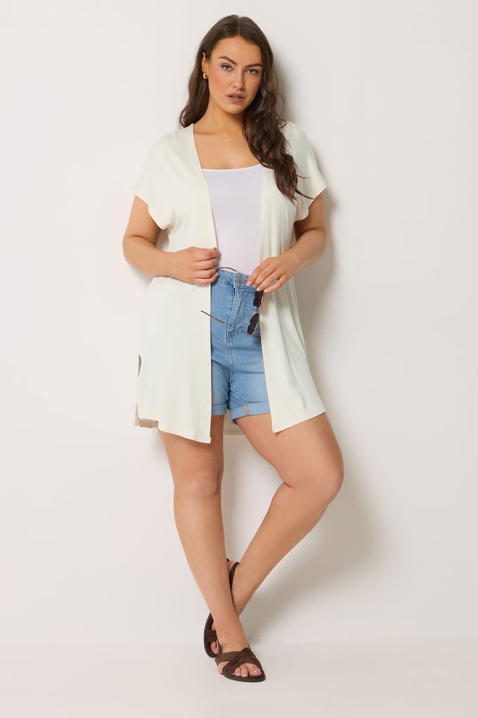 Yours Ivoorwitte Kimono Met Aangegroeide Mouwen Size 62-64