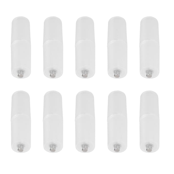 10 STKS AAA naar AA Maat Cel Batterij Converter Adapter Batterijhouder Case Schakelaar Transparant white