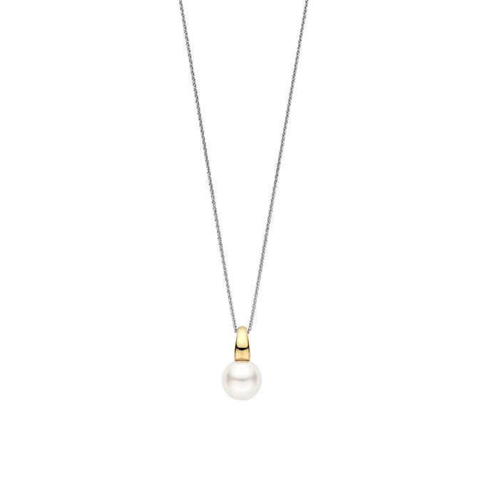 TI SENTO Dames Hanger - 925 zilver - Parel met geel verguld - 6855YP