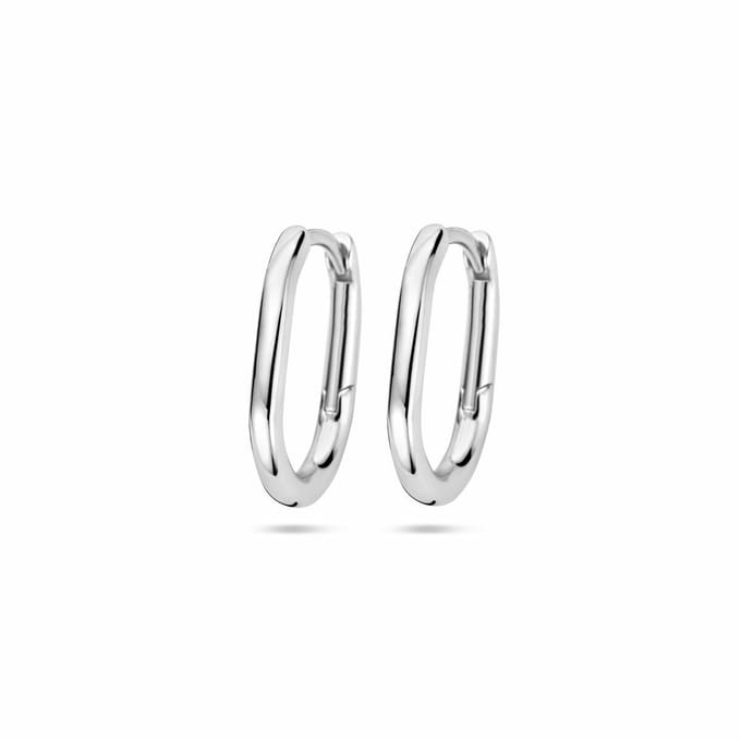 Zilver Gerhodineerd Klapoorringen Buis 2 MM 1340036