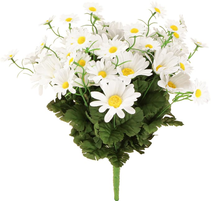 Madeliefjesboeket wit 45cm