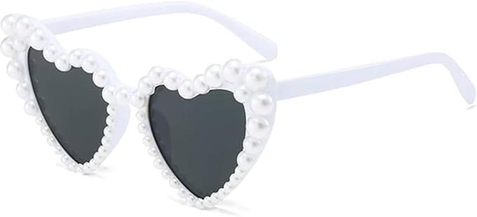 Hartvormige Zonnebril - Vintage Parel Bruiloft Model voor Dames