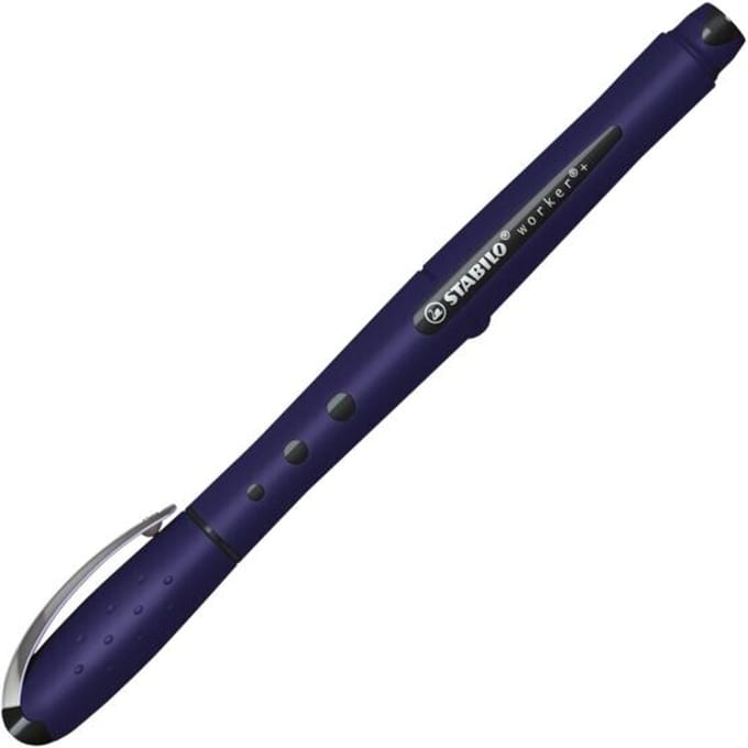 Rollerpen STABILO worker+ Wildflower medium Pruisisch blauw