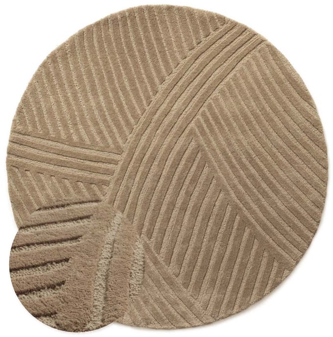 Rond design vloerkleed - Balans Field beige 150