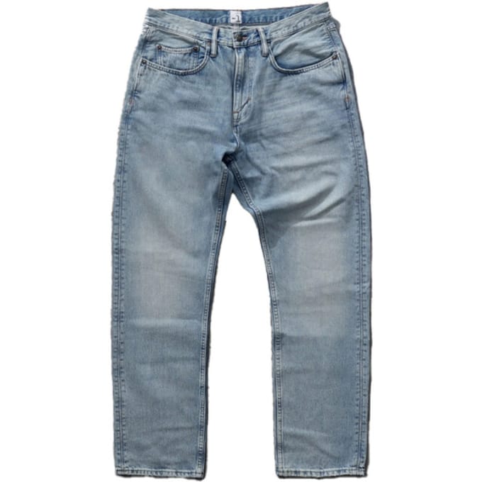 -1 Nordic Jeans Sky blue basic relaxed leg deep blue denim