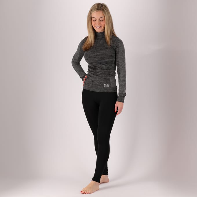 Morethansocks - Thermolegging dames - Zwart - 1-Stuk - Zwart / XXL