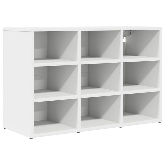 vidaXL - Schoenenkast - 77,5 - x - 30 - x - 51 - cm - Bewerkt - hout - Wit