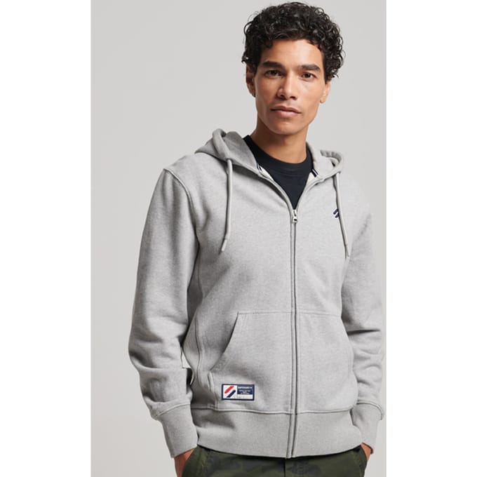 SUPERDRY Code Essential Capuchon Heren - Grey Marl - S