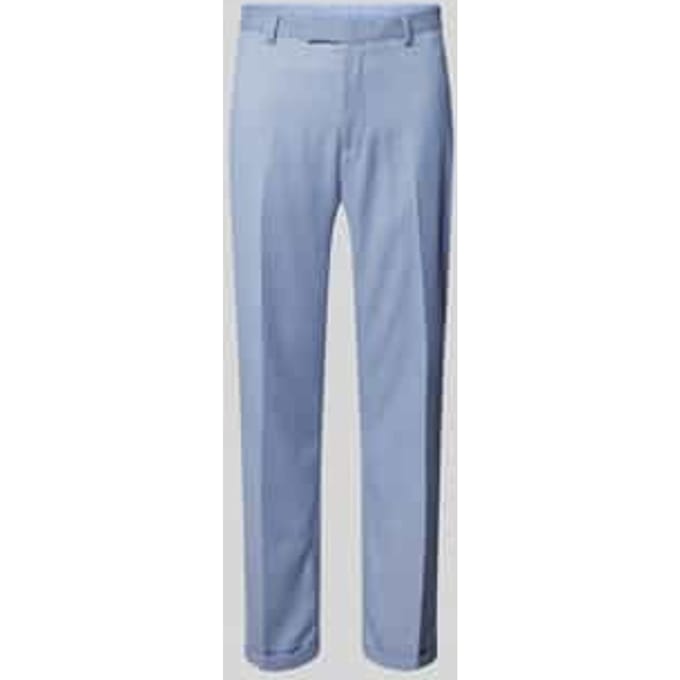 Slim fit pantalon met linnen