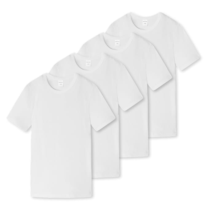 Schiesser Jongens t-shirt / onderhemd 4 pack Teens Boys - 95/5 Cotton