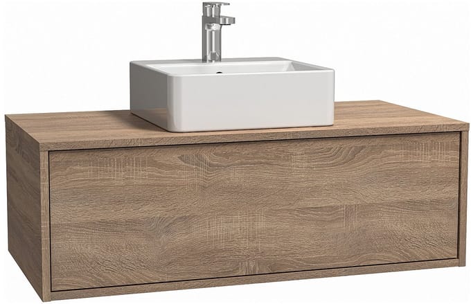 Vente-unique Zwevend badkamermeubel met enkele wastafel - TEANA