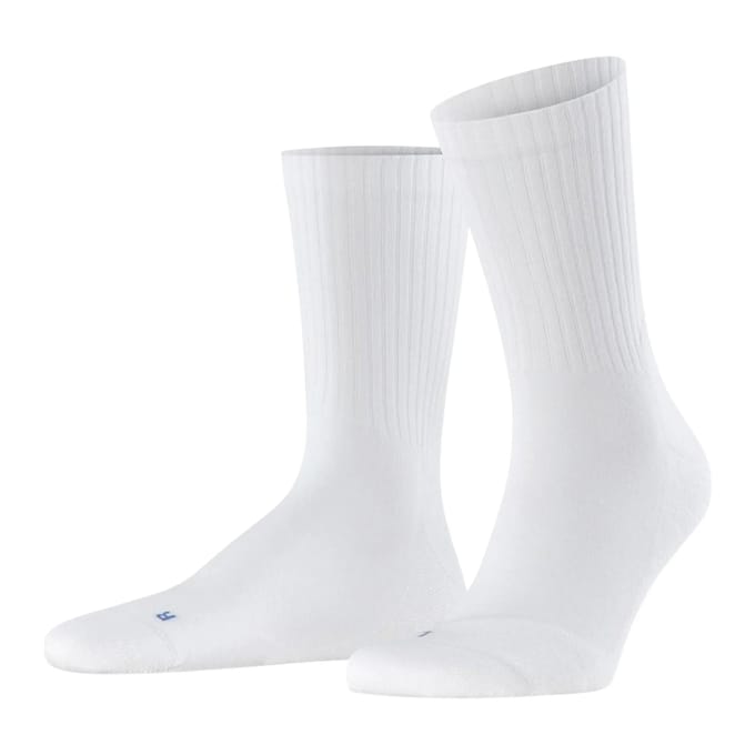 FALKE Run Rib Crew lichte padding katoen functioneel materiaal Sokken unisex wit - maat 46-48