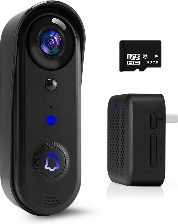 Draadloze Deurbel Camera met Chime en 1080P HD-Video