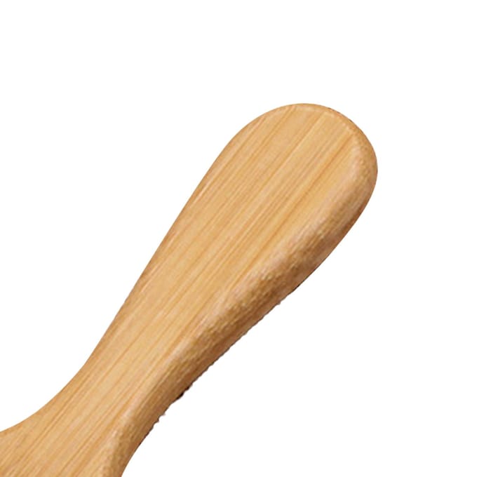 Brosse à cheveux pagaie en bambou Ergonomique Démêlante Lissante Massage Coussin Outil de coiffage beige