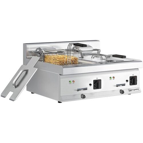 GGM Gastro Elektro Doppelfritteuse - 10+10 Liter - 18 kW