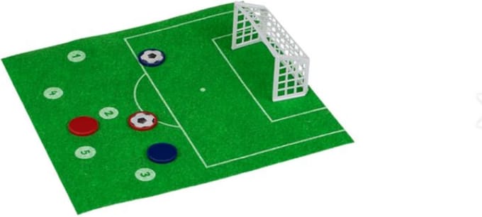 mini spel Voetbal in blik reisspel