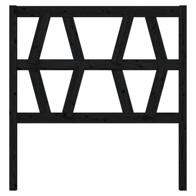 vidaXL - Hoofdbord - 96x4x100 - cm - massief - grenenhout - zwart