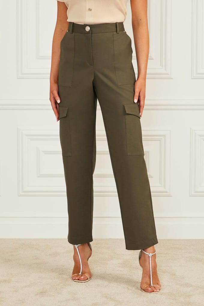 GUESS Marciano By  Alice Cargo Pant Olive Morning Maat: 44 | Cargobroeken Outlet | Dames | Bruin