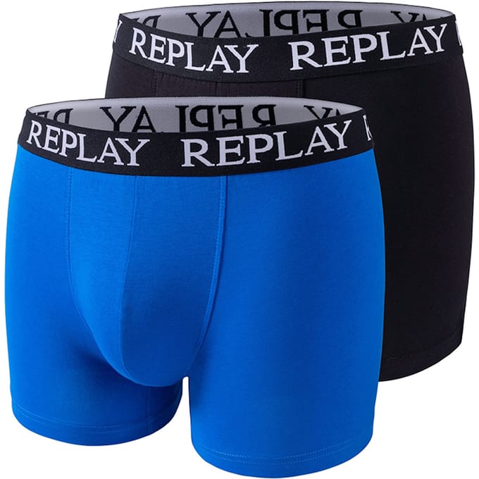 Replay Men´s Boxer Short (2 Pair Box) RP101005 - Turquoise/Black - M