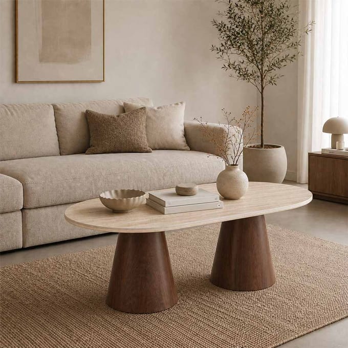 Milton & Oldbrook Salontafel 130 cm Hamar Walnootlook