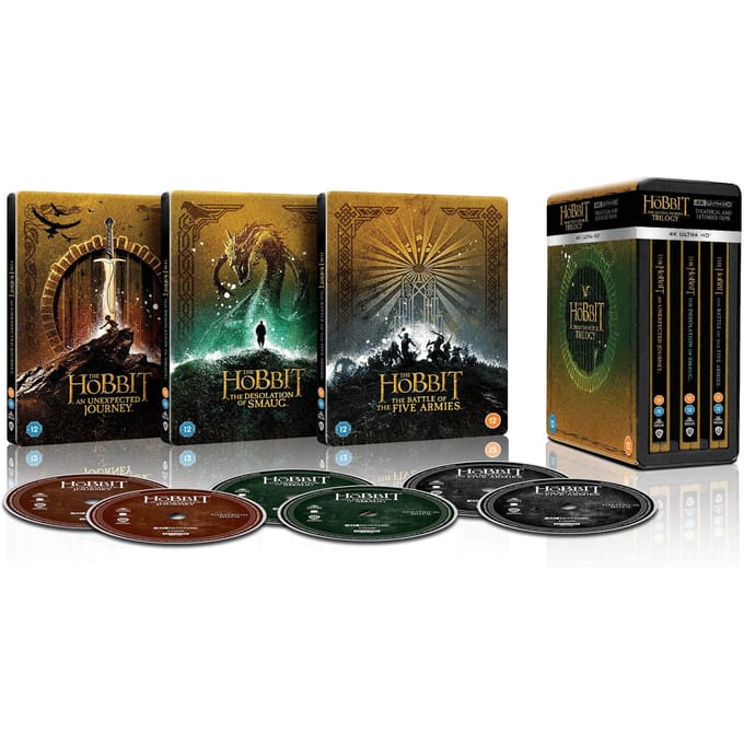 The Hobbit Trilogy - 4K UHD - Theatrical & Extended Editions - Steelbook