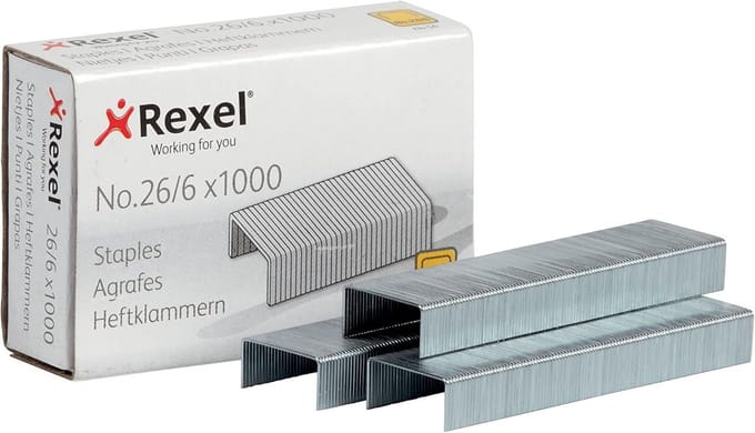 Nietjes 26/6mm Set van 1000 Stuks - Stalen Kantoorartikelen