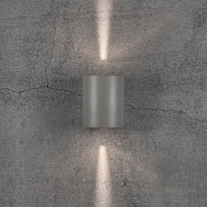 Nordlux LED buiten wandlamp Canto 2, grijs, 10 cm, up/down, IP44