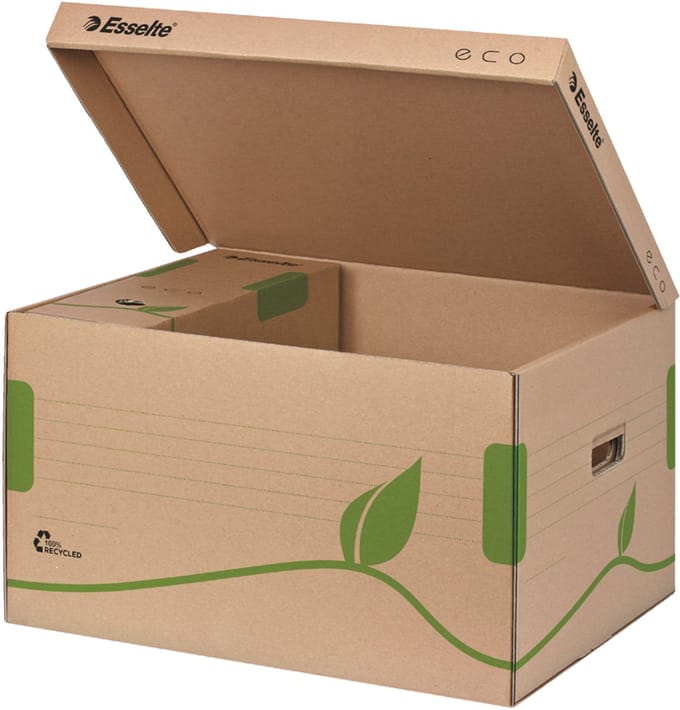 Esselte archief scharnierende dekseldoos SPEEDBOX, DIN A4, wit/rood,