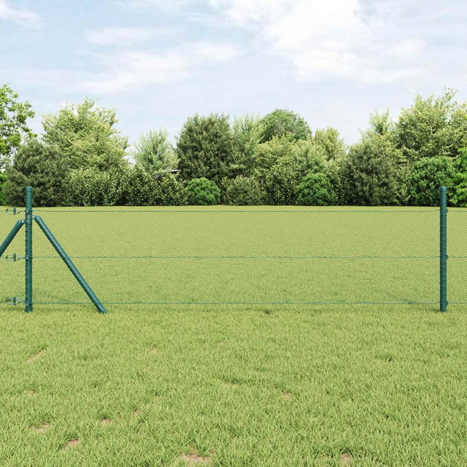 vidaXL - Hexagon - Hek - 0,4 - x - 10 - m - PVC - Groen