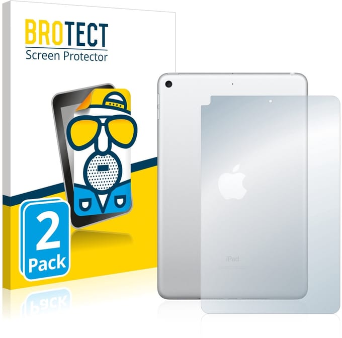 BROTECT - Screenprotector voor Apple iPad Mini 5 2019 (Achterkant, 5. Gen.) - Folie Beschermfolie matte 2 Stuks