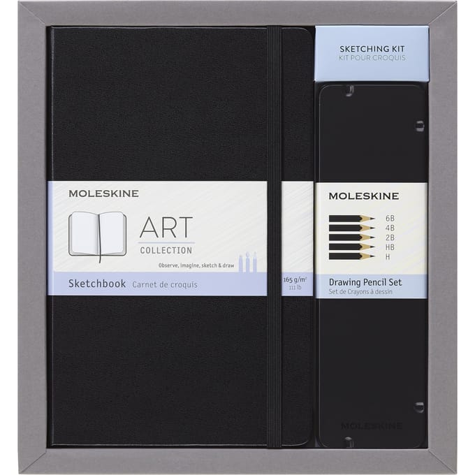 Moleskine Art Bundel (Large Schetsboek + Schetspotloden)