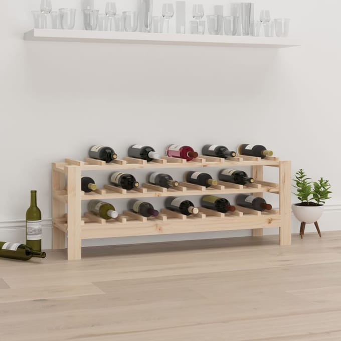 vidaXL - Wijnrek - 109,5x30x42 - cm - massief - grenenhout