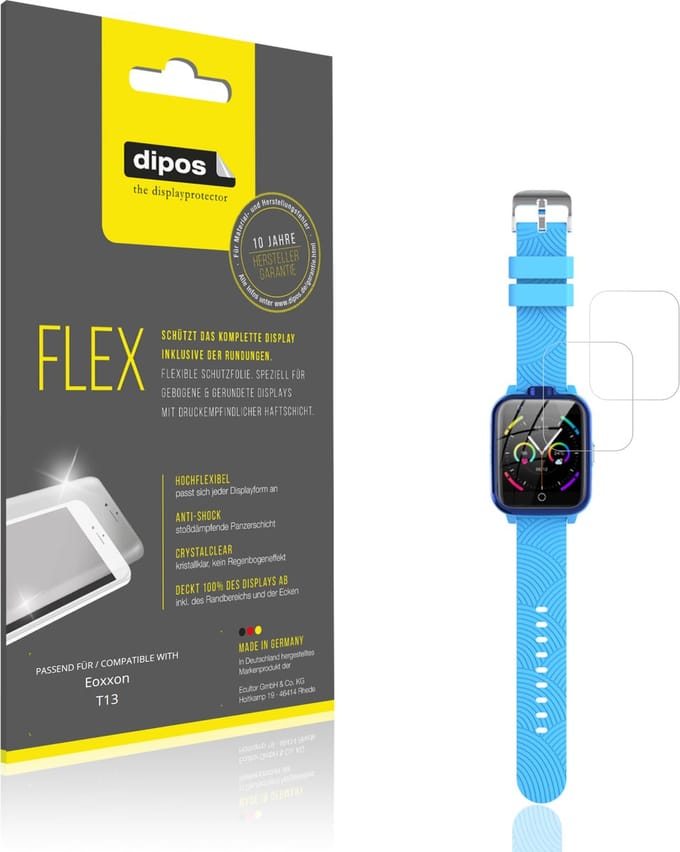 dipos – 2x Beschermfolie geschikt voor Eoxxon T13 | 3D Full Cover Screenprotector | 100% Passend