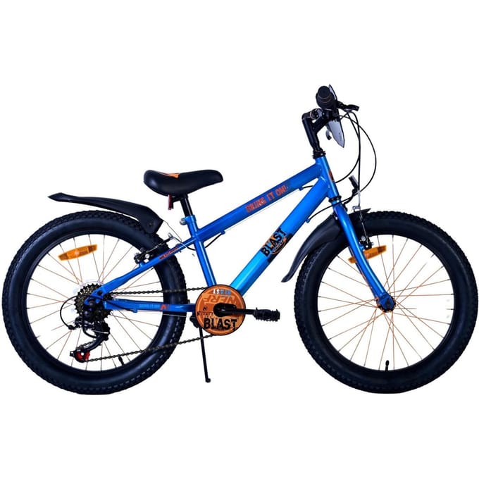 NERF Kinderfiets - Jongens - 20 inch - Satijn Blauw - 6 Speed