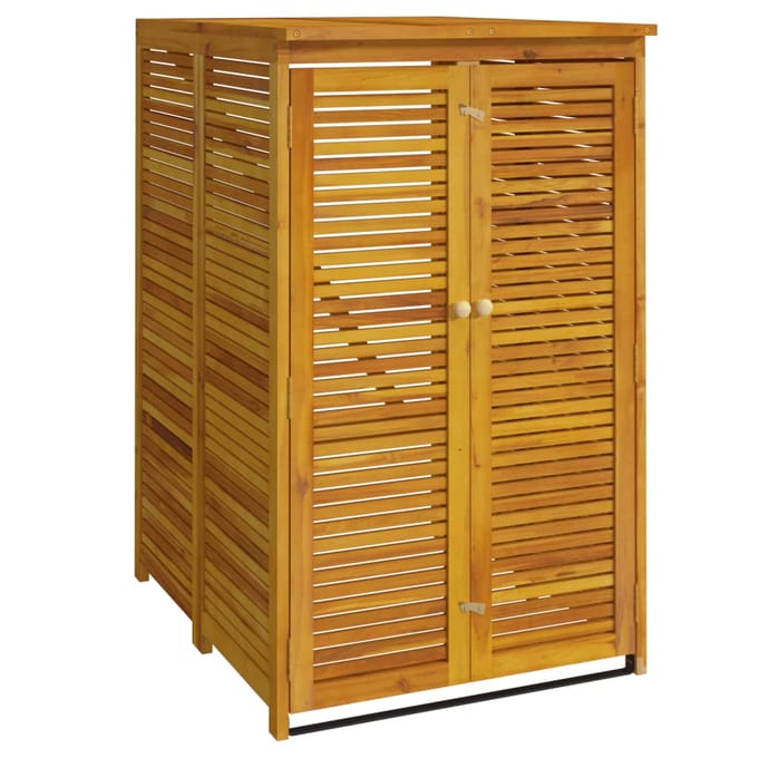 vidaXL - Afvalbakberging - enkel - 70x89x117 - cm - massief - acaciahout