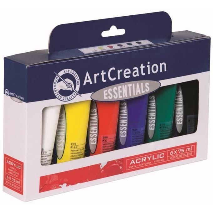 Set de Peinture Acrylique - Artcreation - 6 Tubes 75ml - Bleu - Finition Satiné pur