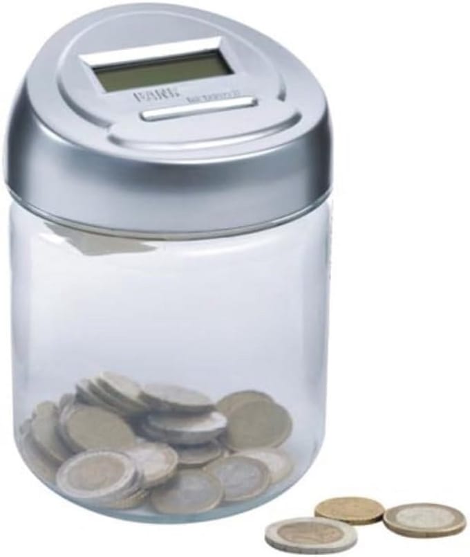 Digitale Spaarpot voor Munten met LCD Display - Automatische Telling 150 x 100 mm