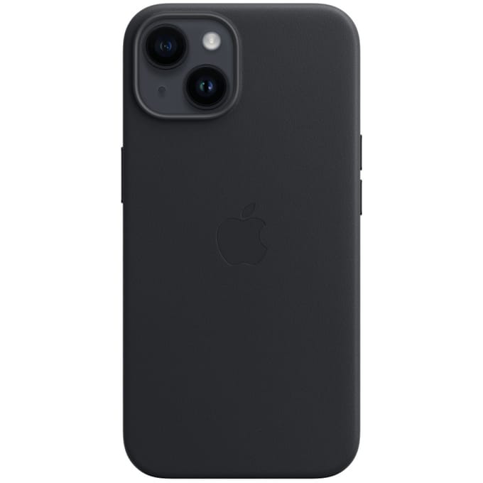 Leather Backcover MagSafe voor de Apple iPhone 14 - Midnight