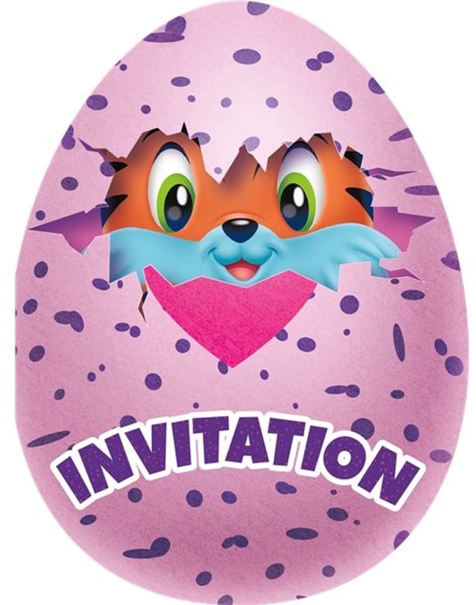 Hatchimals-uitnodigingen (8 stuks) - Kinderfeestje - Feestjecreatief