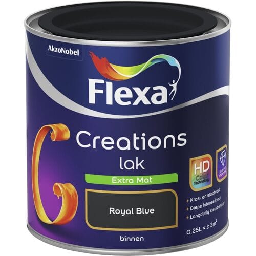 Flexa Houtlak Creations - Extra Mat - Royal Blue - 250ml