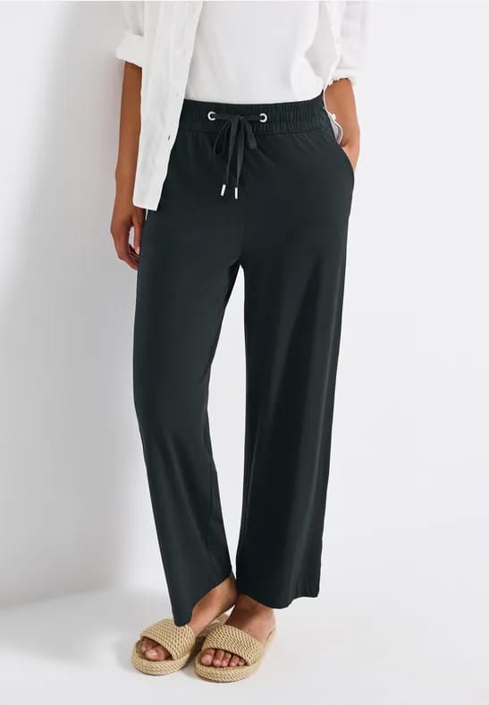 Wide Legs broek met jogg tailleband