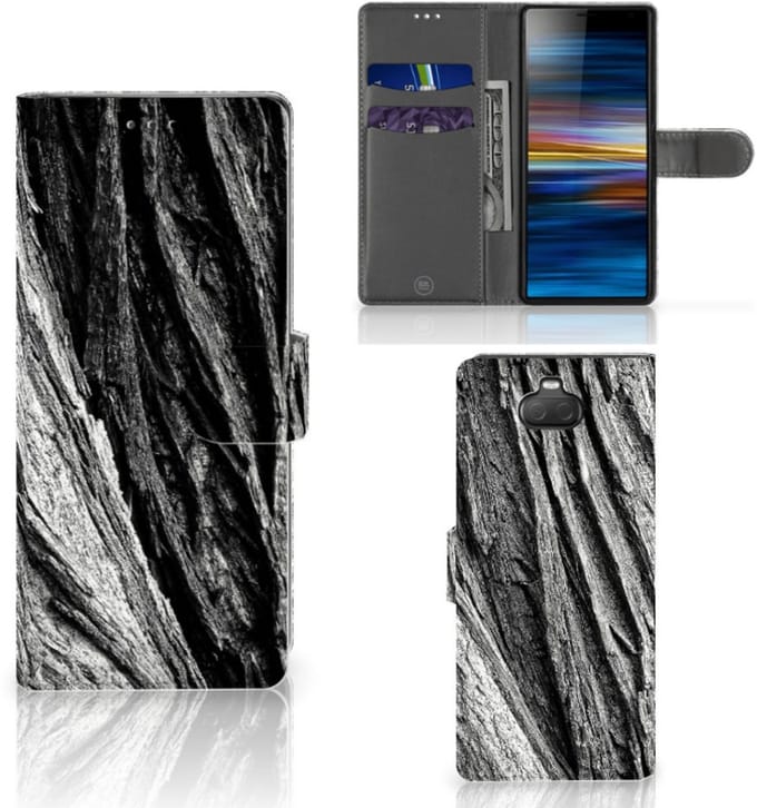 Book Style Case Sony Xperia 10 Boomschors Grijs