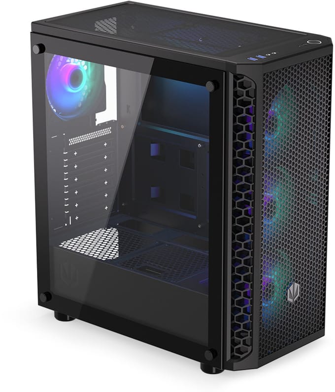 endorfy Signum 300 ARGB Midi-tower PC-behuizing Zwart 4 voorgeïnstalleerde LED-ventilators, Zijvenster, Stoffilter