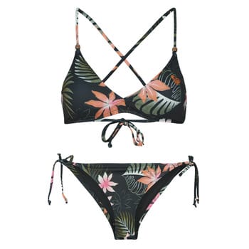 Roxy Paradise Fleur Athletic Triangle Cheeky Bikini Zwart S Vrouw