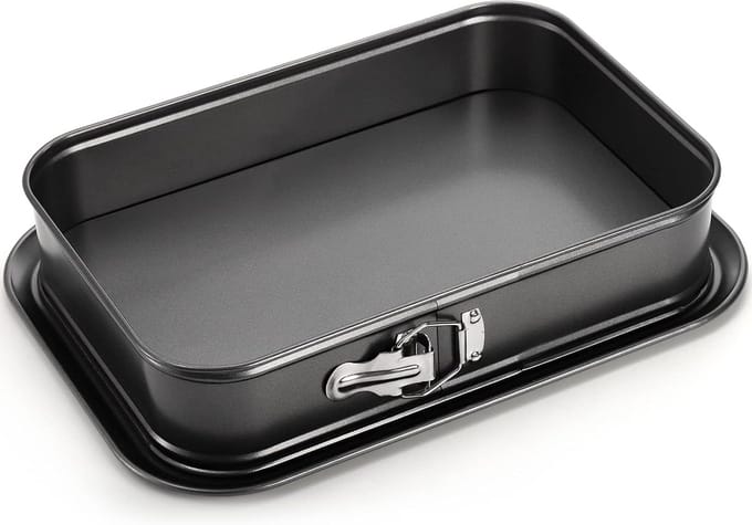 Rechthoekige Springvorm Cakepan met Afneembare Bodem – Antiaanbak Bakvorm 35,5 x 22,9 cm