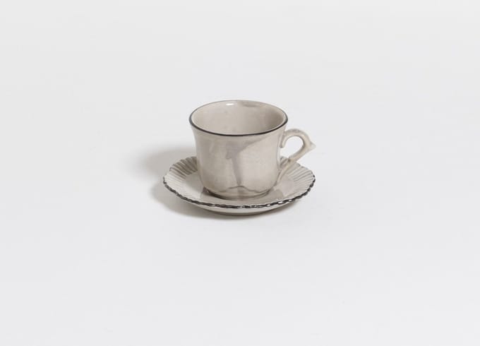 The Table | Attic Espresso Kop en Schotel - Oyster - Taupe - espressokopje - 45 ml