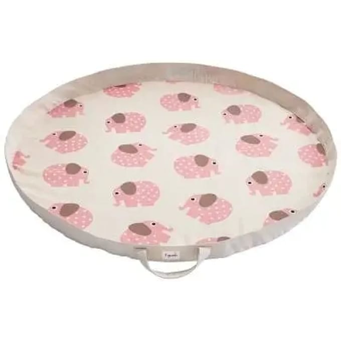 3 Sprouts - Play Mat Bag - Pink Elephant