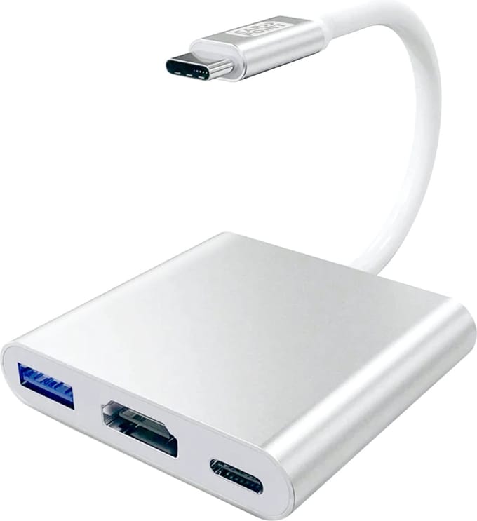 Carpoint 3-in-1 Adapter USB-C > HDMI / USB-A / USB-C